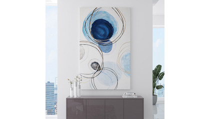 Inkwell Ripples Canvas Art - 80" x 50"