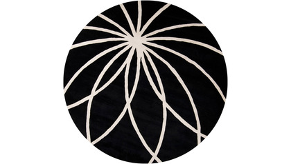 Forum Rug - Black and Ivory