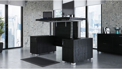 Ford Adjustable Height Desk - Black