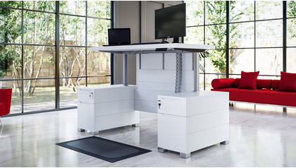 Ford Adjustable Height Desk - White