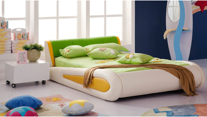 Kermit Leather Kids Bed