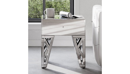 Azure Mirrored Side Table