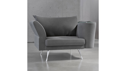 Cafe Chair - Gray Velvet