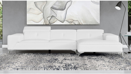 Raj Sectional - White - Right Chaise