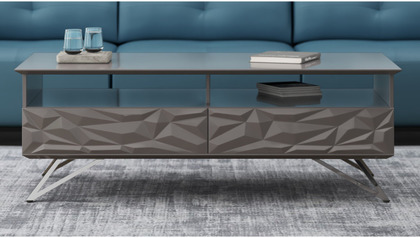 Vortice 55" Coffee Table - Gray
