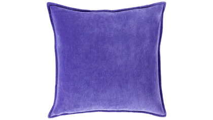 Velvet Square Throw Pillow with Down Insert