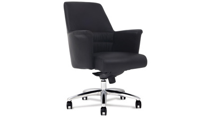 Geffen Leather Executive Chair - Black