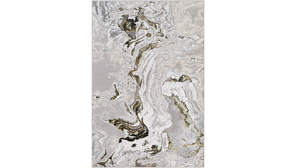 Lustro Gray and Camel Marble Rug