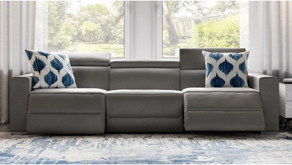Mirage Reclining Sofa - Slate