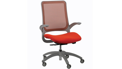 Hawk Mesh Back Swivel Chair with Fabric Seat