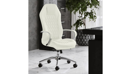 Sterling Leather Executive Chair - White