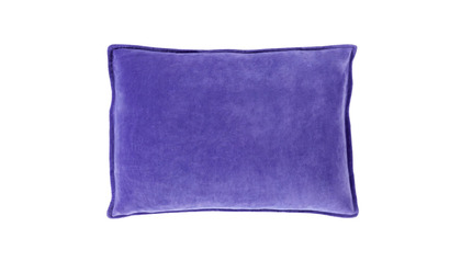 Velvet Lumbar Throw Pillow with Down Insert