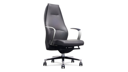 Wrigley Leather Executive Chair - Dark Grey