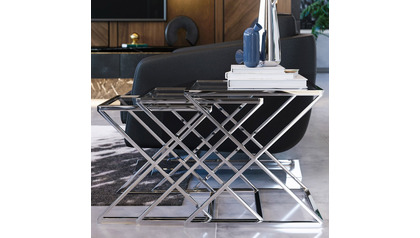 Zafiro Nesting Side Tables - Polished Stainless